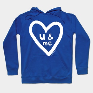 You and me couples love - hand drawn illustration - i love you Valentines Day heart Hoodie